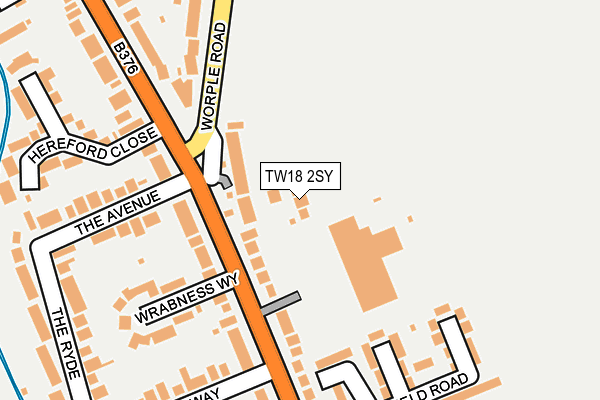 TW18 2SY map - OS OpenMap – Local (Ordnance Survey)