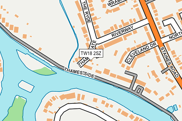 TW18 2SZ map - OS OpenMap – Local (Ordnance Survey)