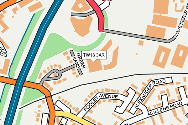 TW18 3AR map - OS OpenMap – Local (Ordnance Survey)