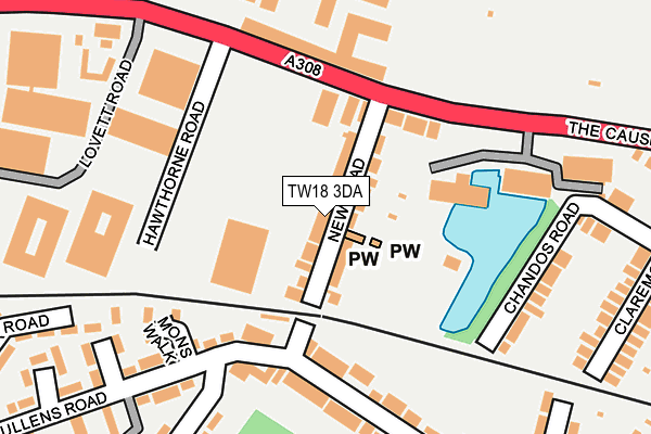 TW18 3DA map - OS OpenMap – Local (Ordnance Survey)