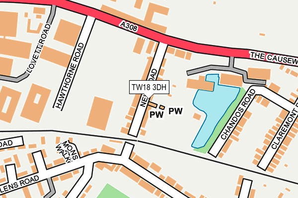 TW18 3DH map - OS OpenMap – Local (Ordnance Survey)