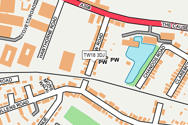 TW18 3DJ map - OS OpenMap – Local (Ordnance Survey)