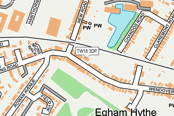 TW18 3DP map - OS OpenMap – Local (Ordnance Survey)