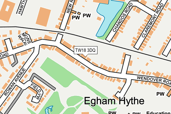 TW18 3DQ map - OS OpenMap – Local (Ordnance Survey)