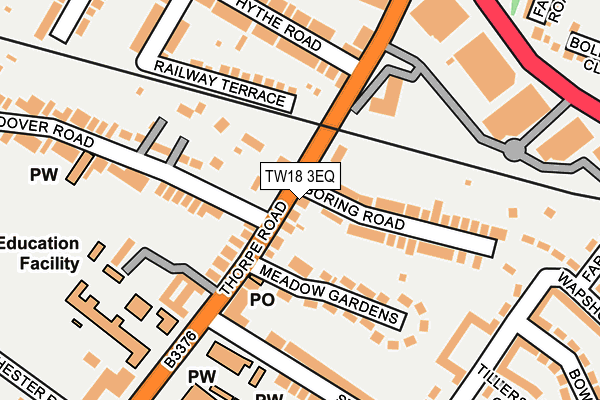 TW18 3EQ map - OS OpenMap – Local (Ordnance Survey)