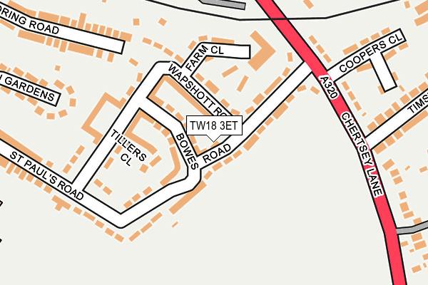 TW18 3ET map - OS OpenMap – Local (Ordnance Survey)