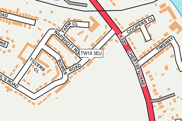 TW18 3EU map - OS OpenMap – Local (Ordnance Survey)