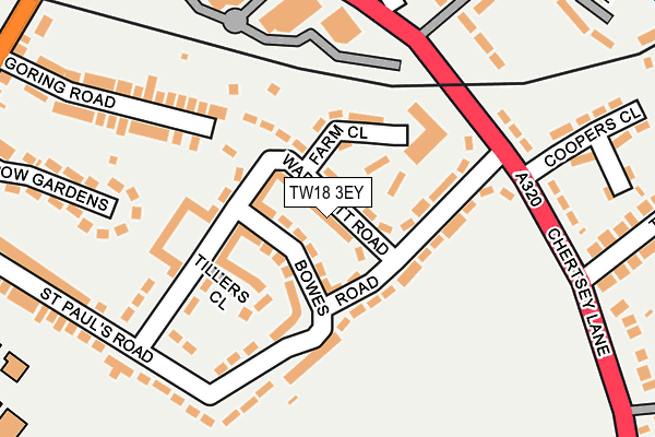 TW18 3EY map - OS OpenMap – Local (Ordnance Survey)