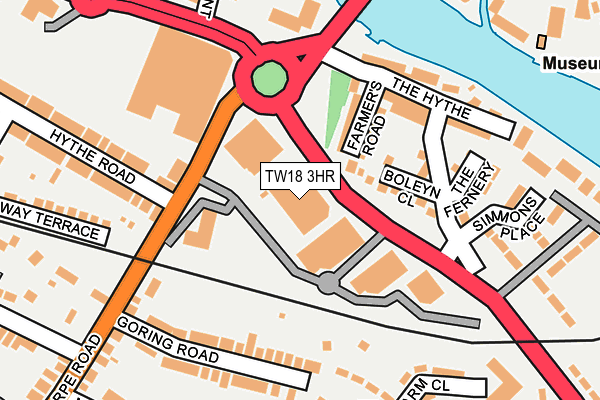 TW18 3HR map - OS OpenMap – Local (Ordnance Survey)