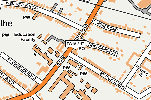 TW18 3HT map - OS OpenMap – Local (Ordnance Survey)
