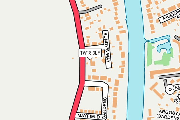 TW18 3LF map - OS OpenMap – Local (Ordnance Survey)