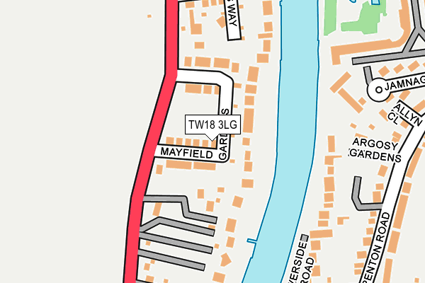 TW18 3LG map - OS OpenMap – Local (Ordnance Survey)