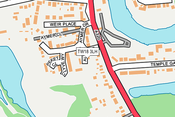 TW18 3LH map - OS OpenMap – Local (Ordnance Survey)