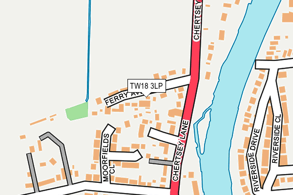 TW18 3LP map - OS OpenMap – Local (Ordnance Survey)