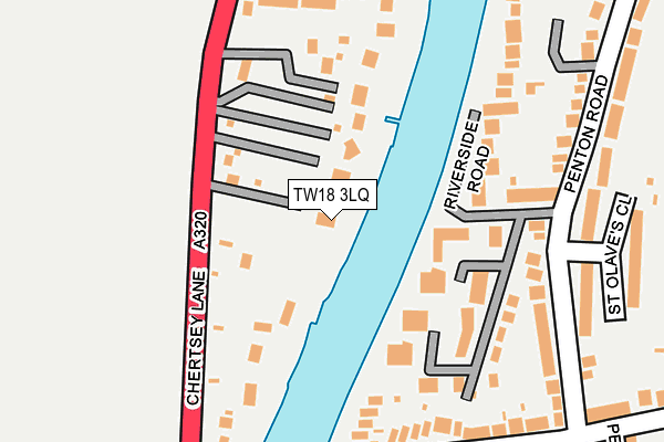 TW18 3LQ map - OS OpenMap – Local (Ordnance Survey)