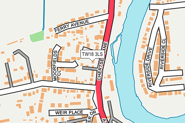 TW18 3LS map - OS OpenMap – Local (Ordnance Survey)