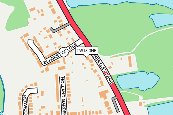 TW18 3NF map - OS OpenMap – Local (Ordnance Survey)