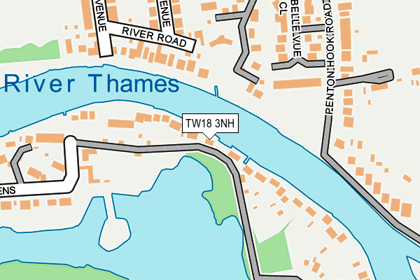 TW18 3NH map - OS OpenMap – Local (Ordnance Survey)