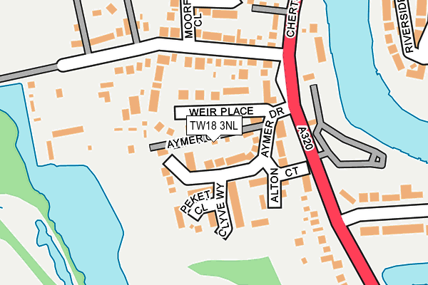 TW18 3NL map - OS OpenMap – Local (Ordnance Survey)