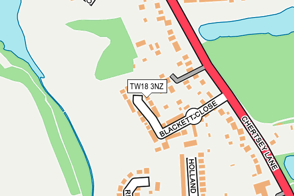 TW18 3NZ map - OS OpenMap – Local (Ordnance Survey)