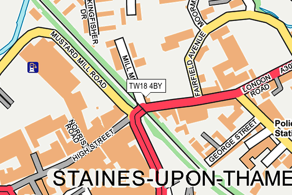 TW18 4BY map - OS OpenMap – Local (Ordnance Survey)