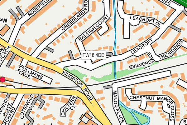 TW18 4DE map - OS OpenMap – Local (Ordnance Survey)