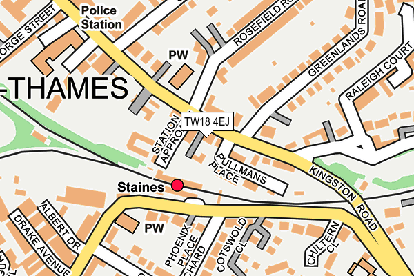 TW18 4EJ map - OS OpenMap – Local (Ordnance Survey)