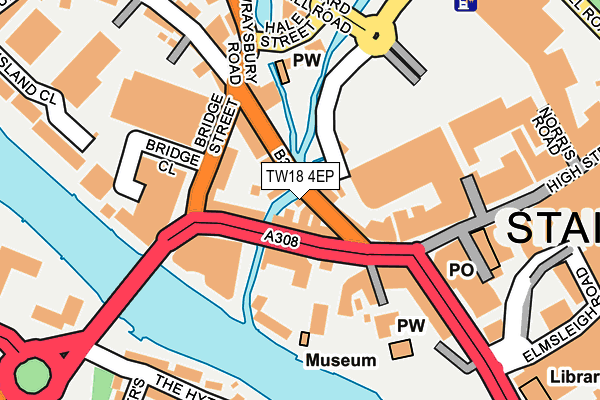 TW18 4EP map - OS OpenMap – Local (Ordnance Survey)