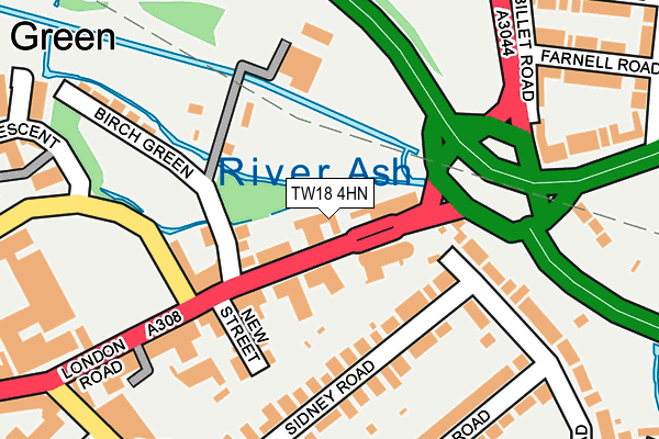 TW18 4HN map - OS OpenMap – Local (Ordnance Survey)