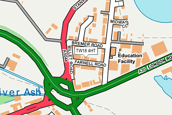 TW18 4HT map - OS OpenMap – Local (Ordnance Survey)