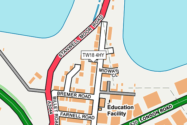 TW18 4HY map - OS OpenMap – Local (Ordnance Survey)