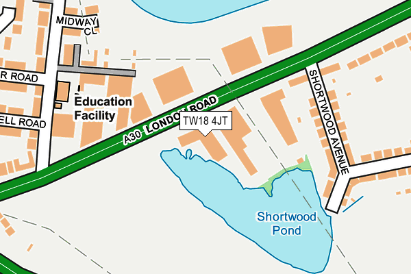 Map of VCB CONSTRUCTION LTD at local scale