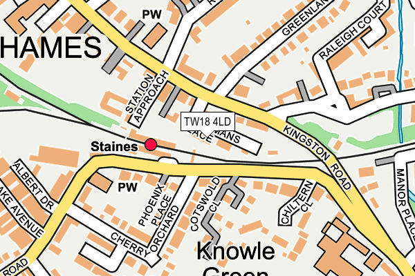 TW18 4LD map - OS OpenMap – Local (Ordnance Survey)