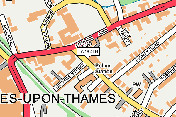 TW18 4LH map - OS OpenMap – Local (Ordnance Survey)