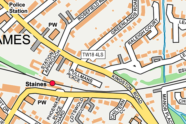 TW18 4LS map - OS OpenMap – Local (Ordnance Survey)