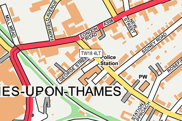 TW18 4LT map - OS OpenMap – Local (Ordnance Survey)