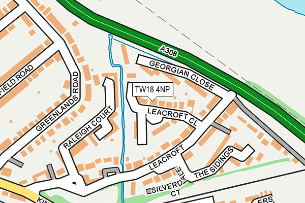 TW18 4NP map - OS OpenMap – Local (Ordnance Survey)