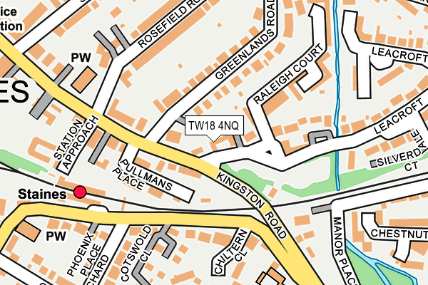 TW18 4NQ map - OS OpenMap – Local (Ordnance Survey)