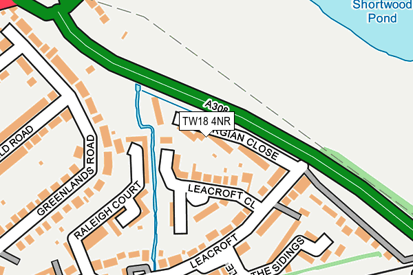 TW18 4NR map - OS OpenMap – Local (Ordnance Survey)