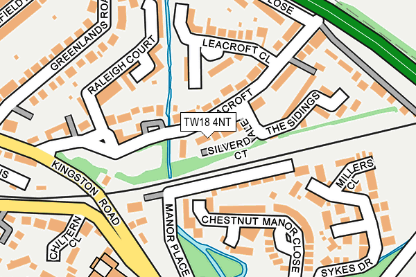 TW18 4NT map - OS OpenMap – Local (Ordnance Survey)