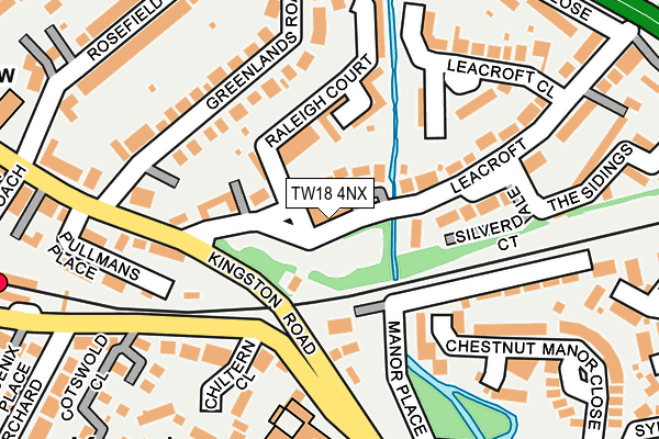 TW18 4NX map - OS OpenMap – Local (Ordnance Survey)