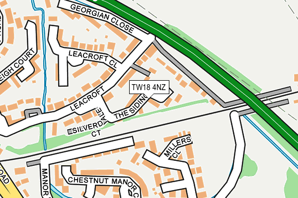 TW18 4NZ map - OS OpenMap – Local (Ordnance Survey)