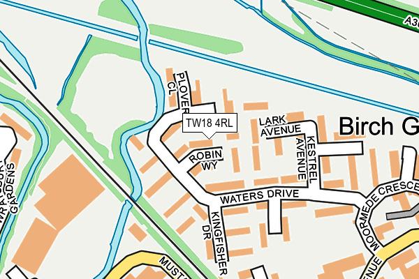 TW18 4RL map - OS OpenMap – Local (Ordnance Survey)