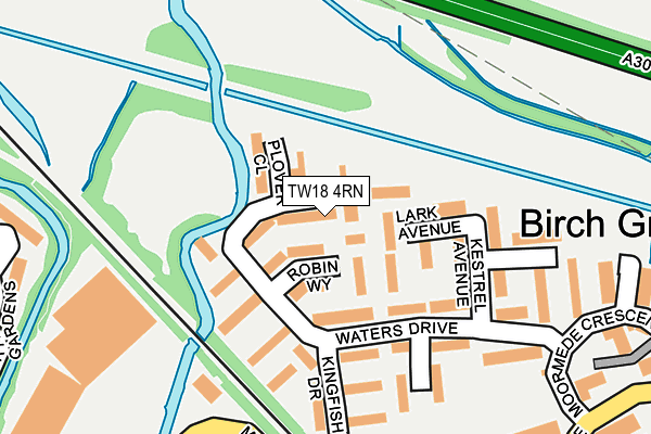 TW18 4RN map - OS OpenMap – Local (Ordnance Survey)