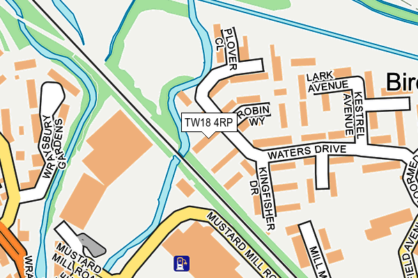 TW18 4RP map - OS OpenMap – Local (Ordnance Survey)