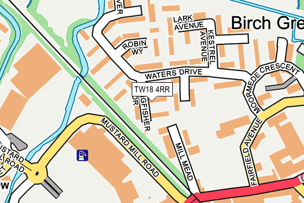 TW18 4RR map - OS OpenMap – Local (Ordnance Survey)