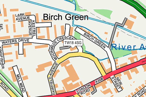 TW18 4SG map - OS OpenMap – Local (Ordnance Survey)