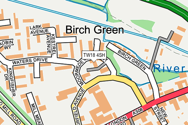 TW18 4SH map - OS OpenMap – Local (Ordnance Survey)