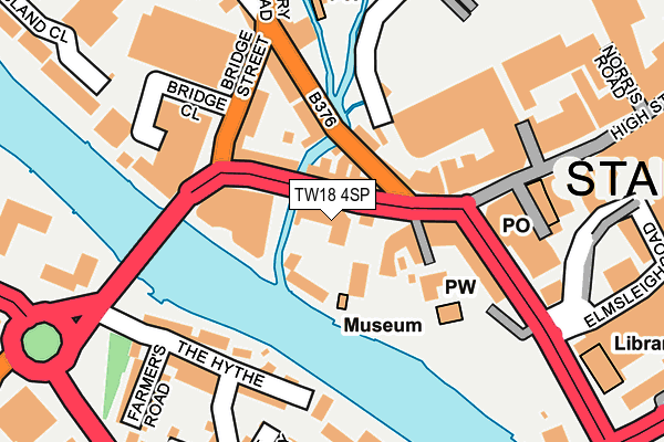 TW18 4SP map - OS OpenMap – Local (Ordnance Survey)