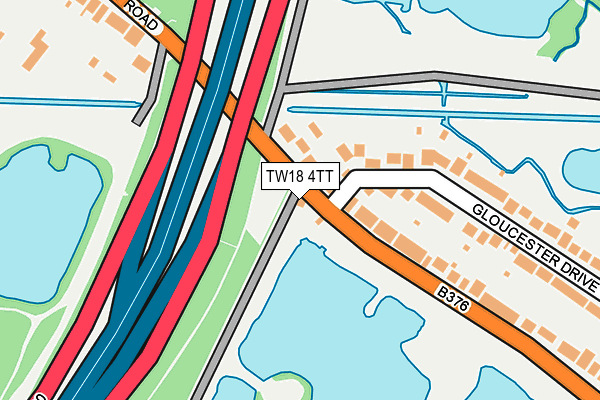 TW18 4TT map - OS OpenMap – Local (Ordnance Survey)